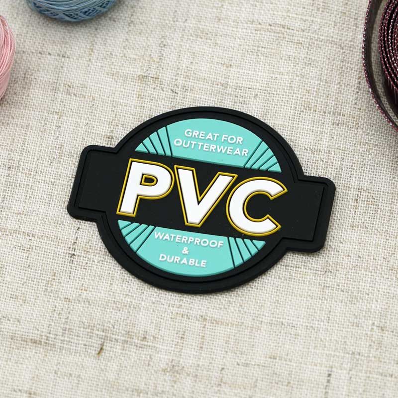 Custom Logo Patches Silicone Rubber PVC Patch Iron on for Clothing