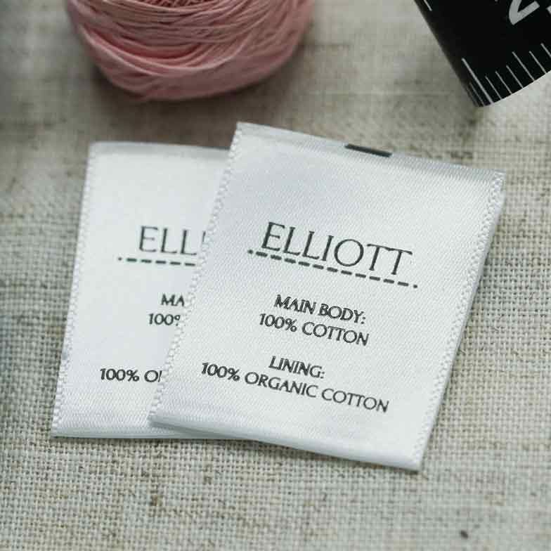 Satin Label Print Tags for Clothing | Quality Woven Labels - Quality ...